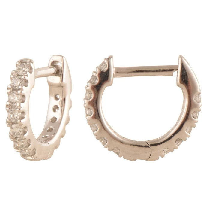 0.20 Carat Lab Diamond Hinged Huggie Hoop Earrings