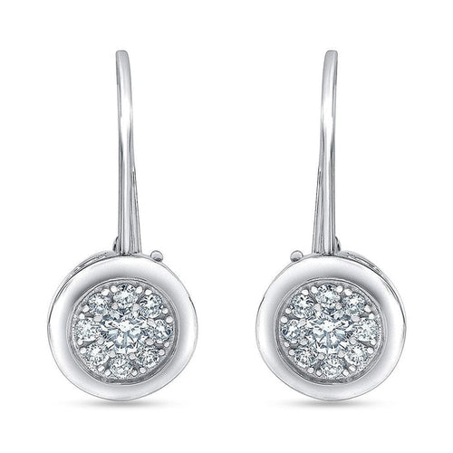0.50 Carat Lab Diamond Dangle Earrings Gift Box Set