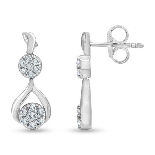 0.50 Carat Lab Diamond Drop Earrings Gift Box Set