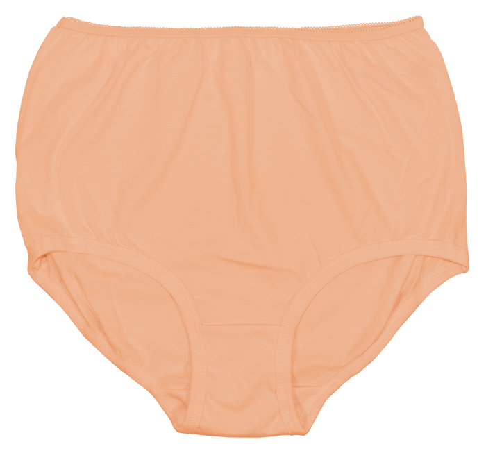 Teri Lingerie’s 100% Cotton Cuff Leg Panty, Three Pack in Beige (118), for women features a high-waist fit, soft stretchy fabric, and comfortable cuffed leg design, shown flat against a white background.