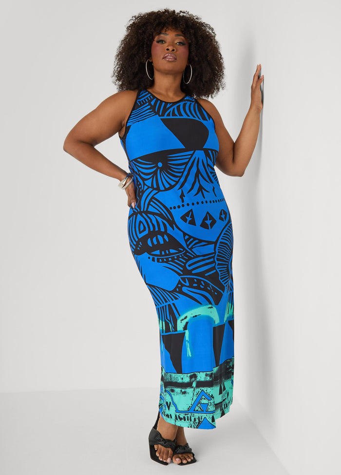 Abstract Maxi Dress