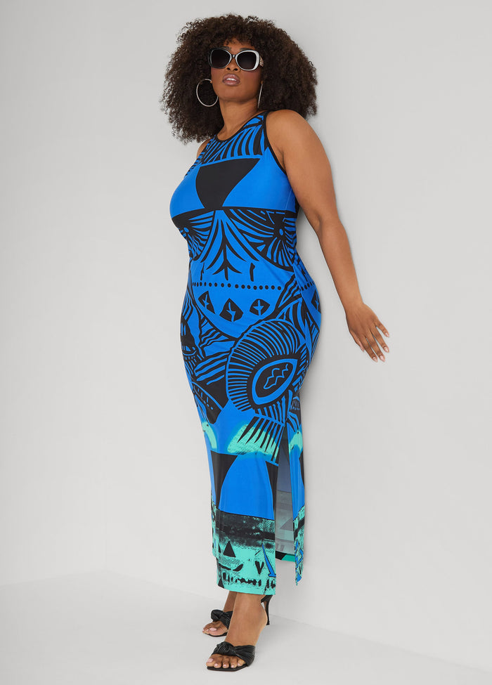 Abstract Maxi Dress