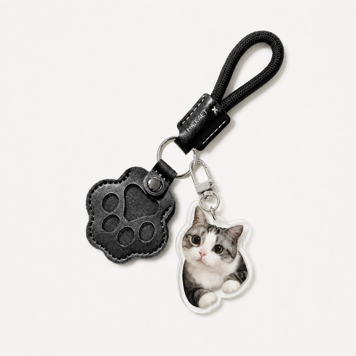 Always Beside You Custom Pet Portrait Keepsake Keychain Set
