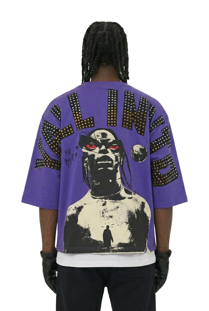 ANGELO SN/ Jersey 3/4 Sleeve Crop Top Tee