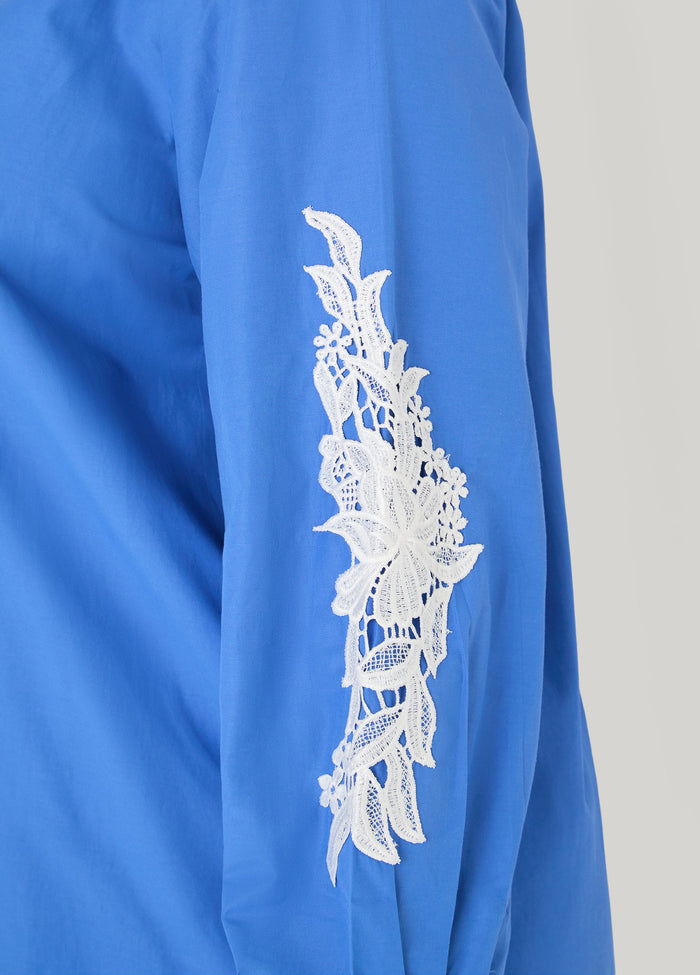 Applique Cotton Blend Shirt