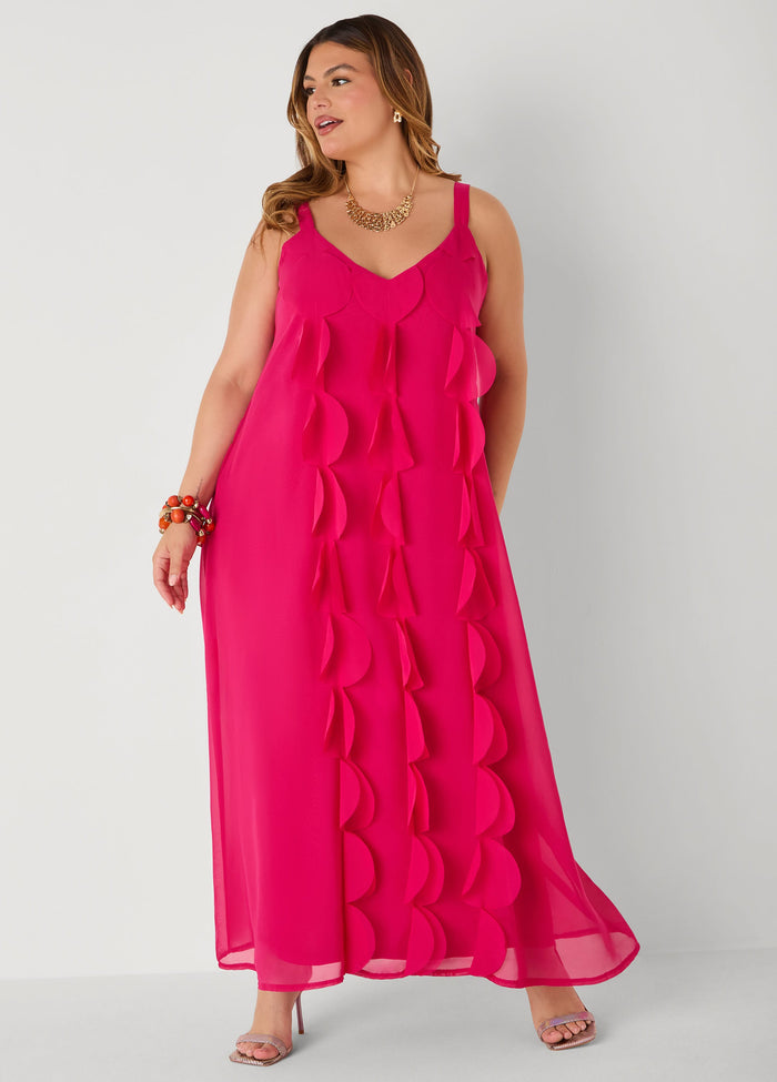 Applique Embellished Maxi Dress
