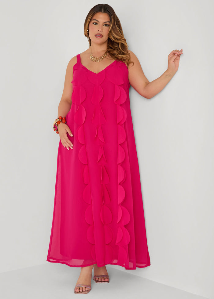 Applique Embellished Maxi Dress