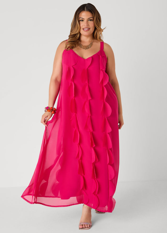 Applique Embellished Maxi Dress