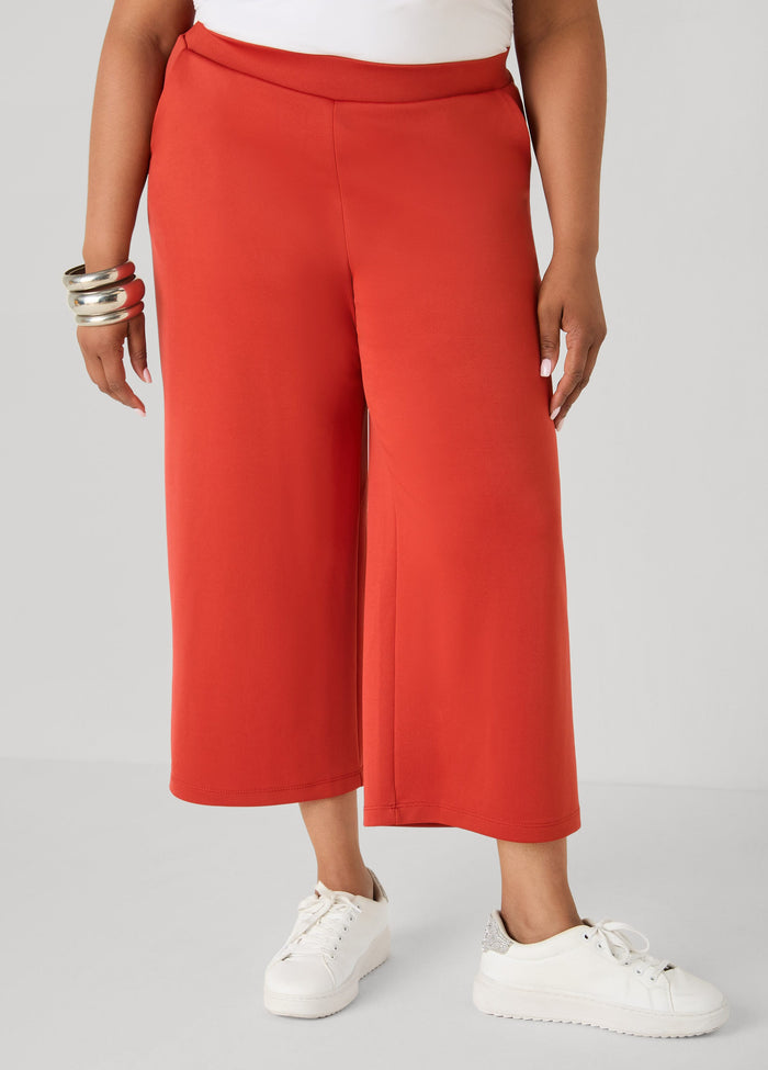 Athletic Knit Cropped Pants