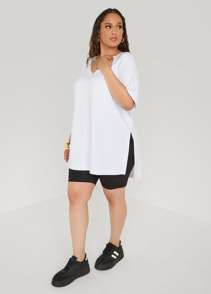 Athletic Knit Side Split Top