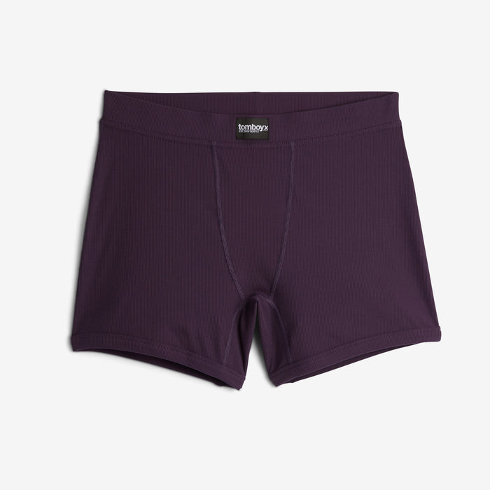 Bamboo Rib 4.5" Trunks - Plum