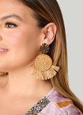 Basketweave Leaf Earrings