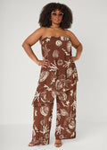 Beach Print Wide Leg Pants
