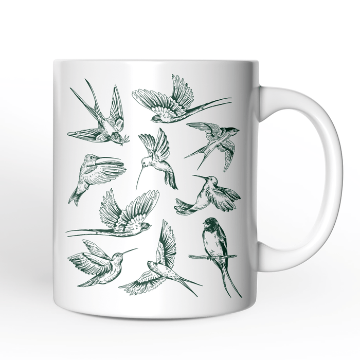 Birds In Flight Ceramic Mug