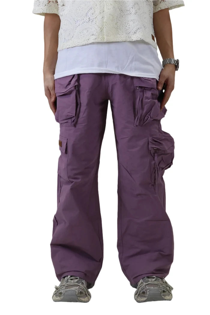 BOLIN FINE TWILL NYLON BAGGY FIT CARGO PANTS