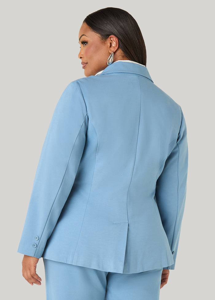 Button Detailed Ponte Blazer