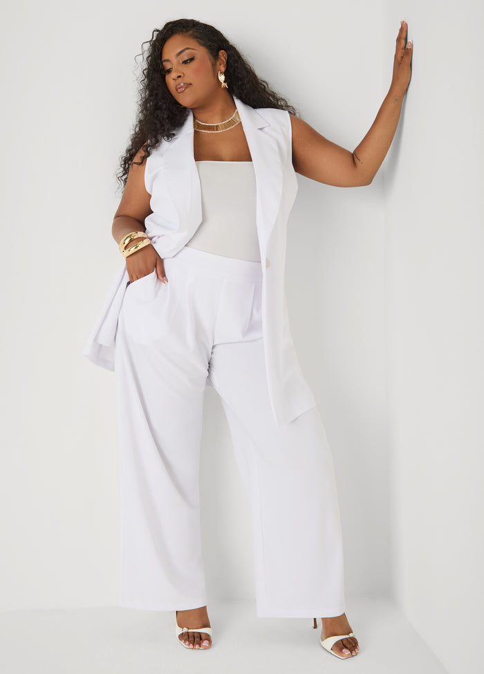 Button Embellished Open Front Vest