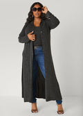 Button Front Metallic Duster