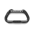 Black GORUCK Omega USA carabiner for rucking gear on white background
