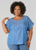 Cuffed Chambray Tee
