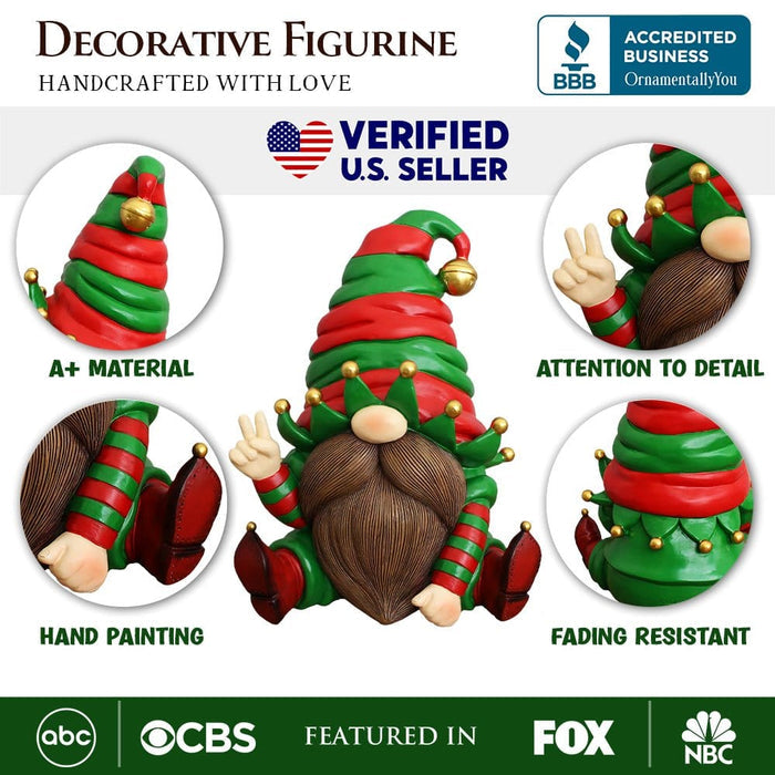 Cheerful Elf Gnome Figurine