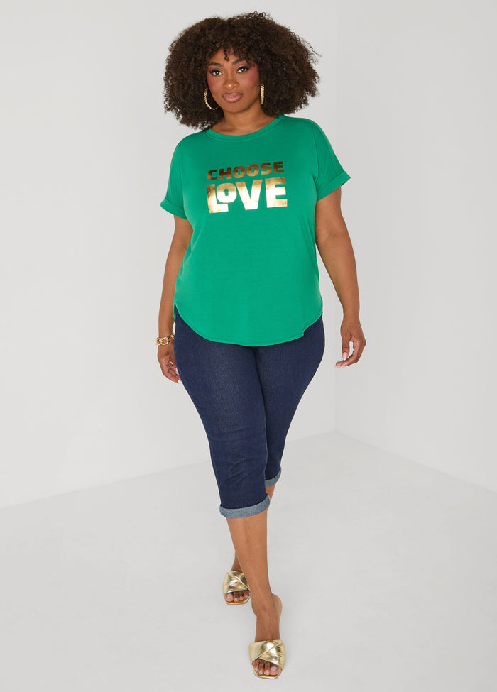 Choose Love Metallic Graphic Tee