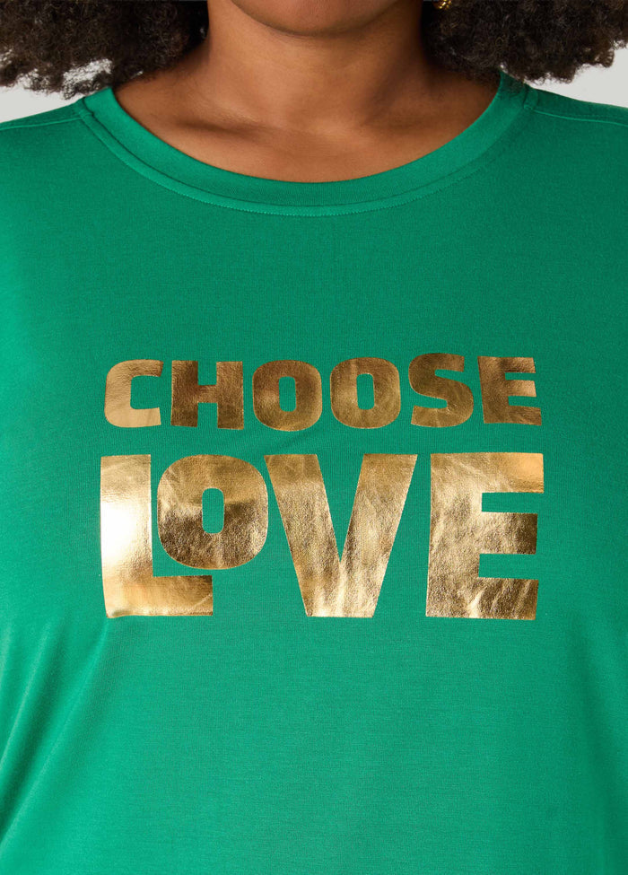 Choose Love Metallic Graphic Tee