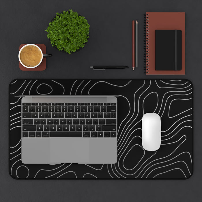 Contour Lines Meet Doodle Mouse Pad