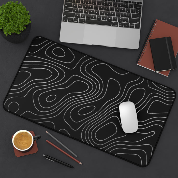 Contour Lines Meet Doodle Mouse Pad