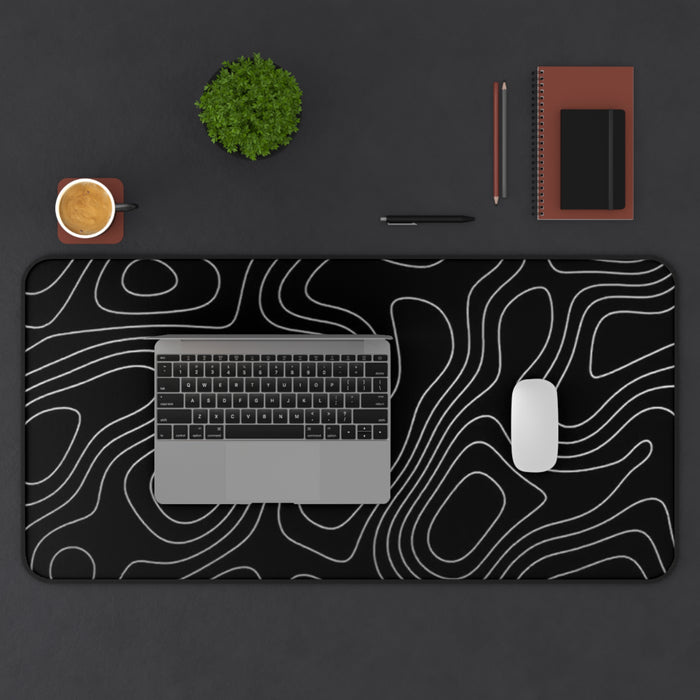 Contour Lines Meet Doodle Mouse Pad