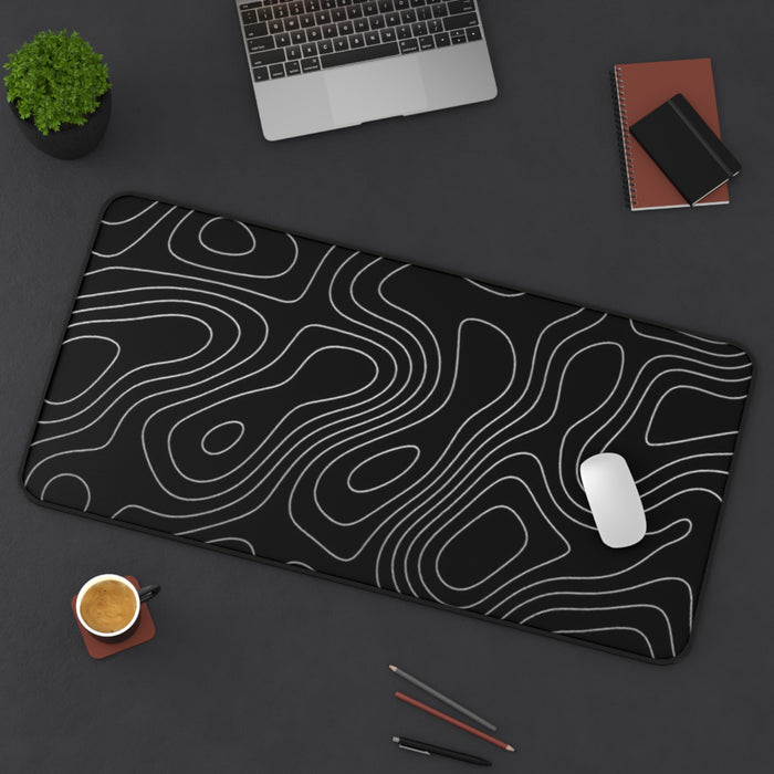 Contour Lines Meet Doodle Mouse Pad