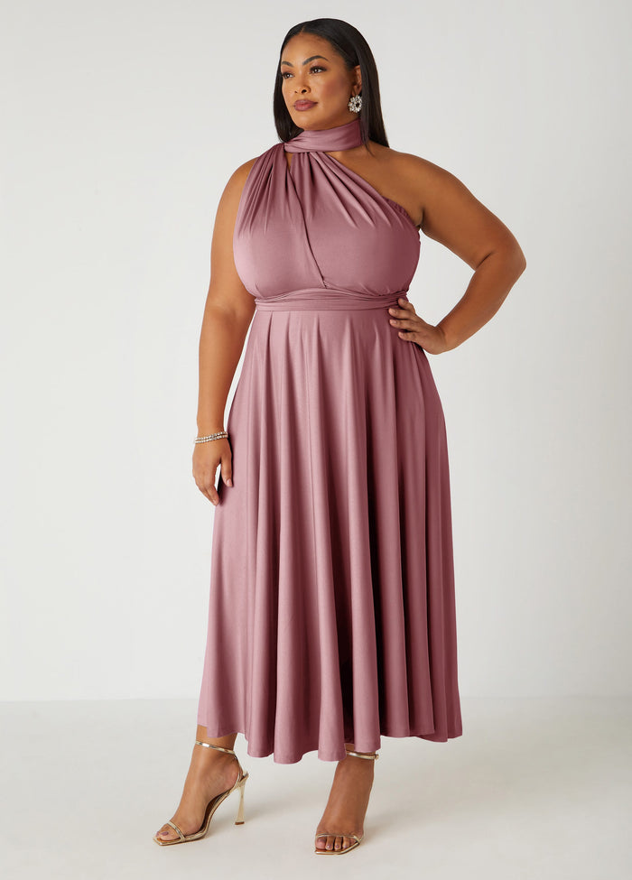 Plus Size Maxi Dress Blush Pink Infinity Dress Multi Way Dress