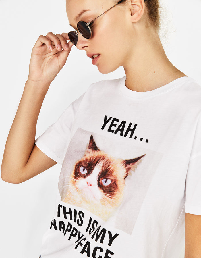 Cotton T-shirt with print