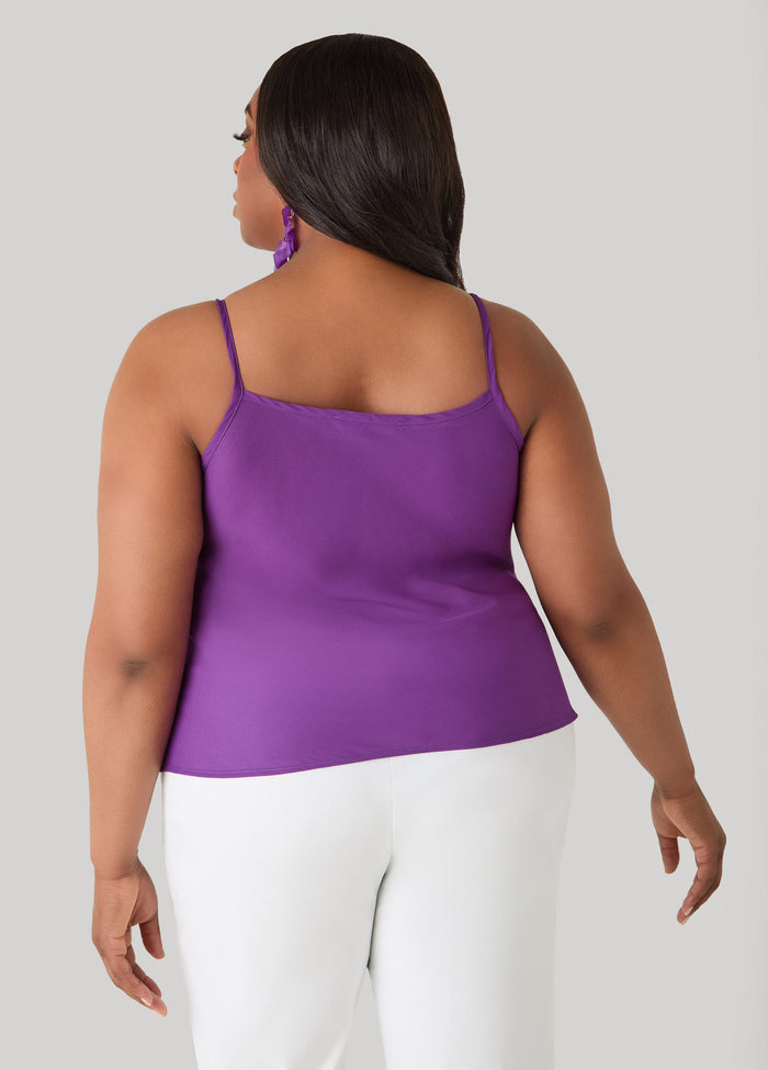 Cowl Neck Crepe Cami