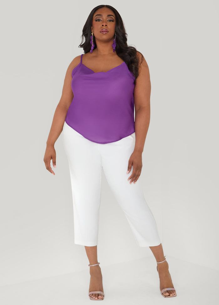 Cowl Neck Crepe Cami