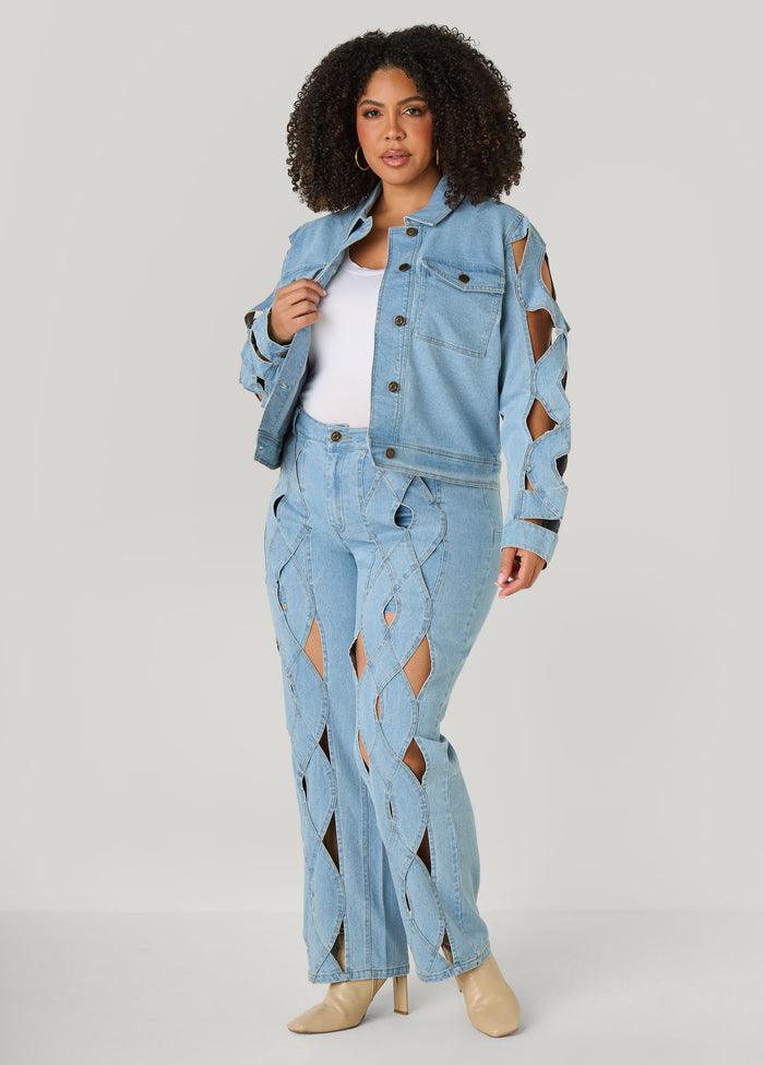 Crisscross Denim Jacket
