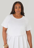 Cropped Athletic Knit Tee