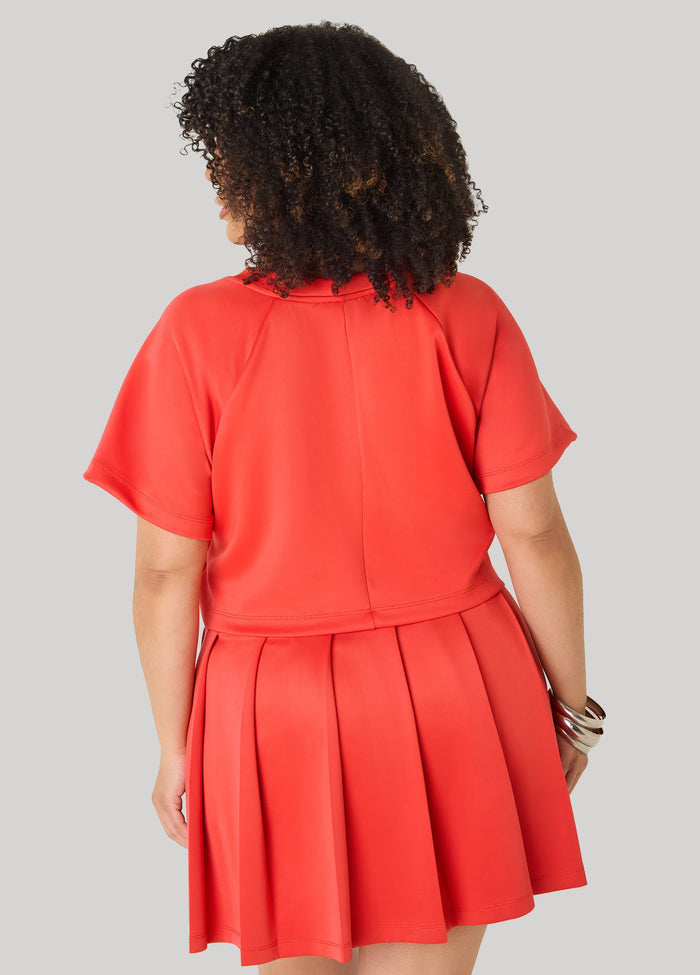 Cropped Athletic Knit Tee