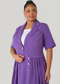 Button Front Cropped Blazer