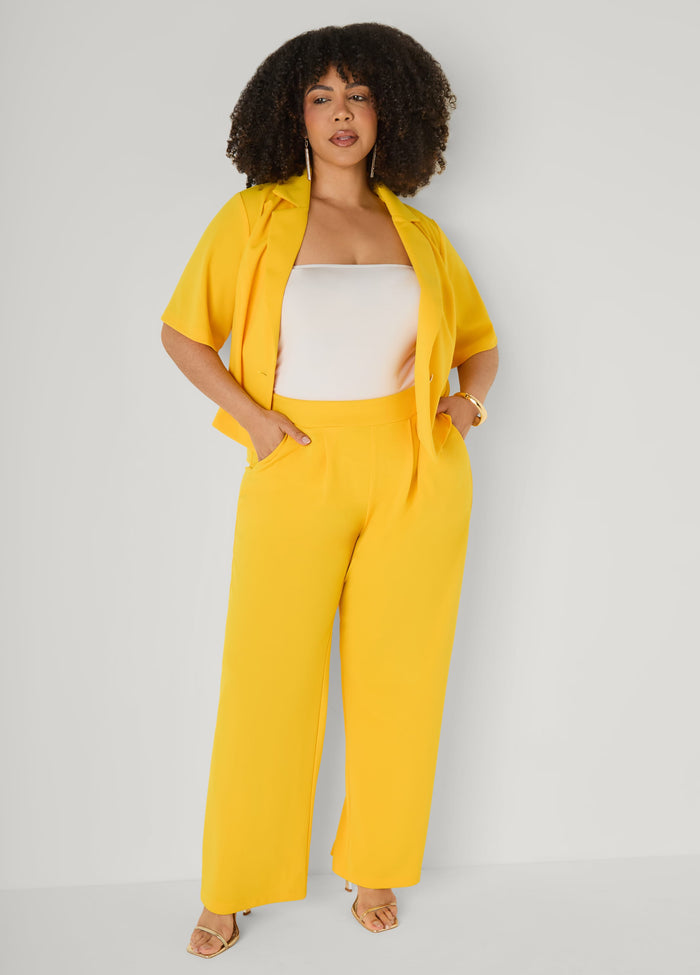 Cropped Crepe Blazer
