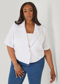 Cropped Crepe Blazer