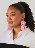 Crystal Accented Chiffon Earrings