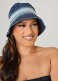 Crystal Ombre Denim Bucket Hat