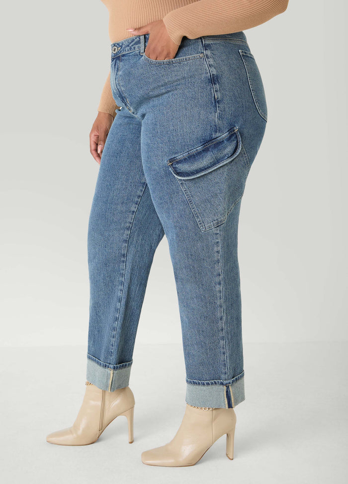 Cuffed Barrel Jeans