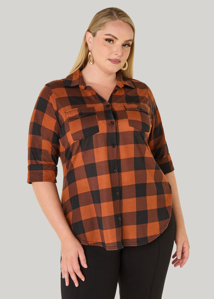 Cuffed Plaid Shirt
