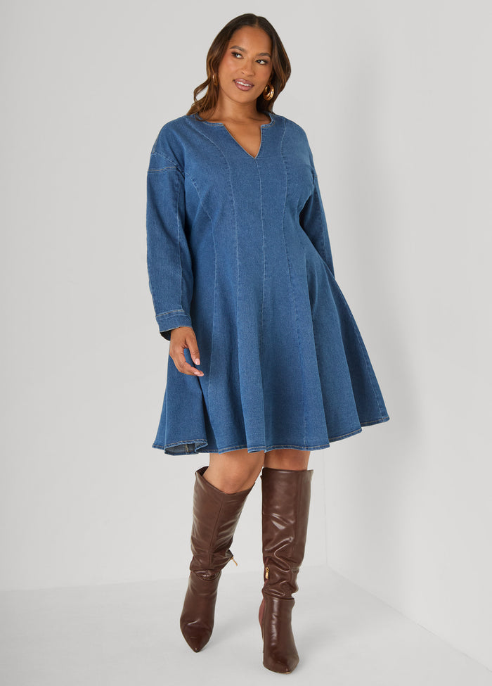 Denim A Line Dress