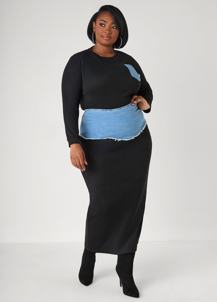 Denim Patch Pocket Crop Top