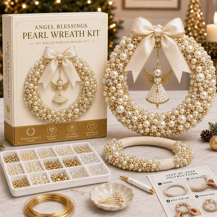 🎄DIY Christmas Pearl Beaded Wreath Kit