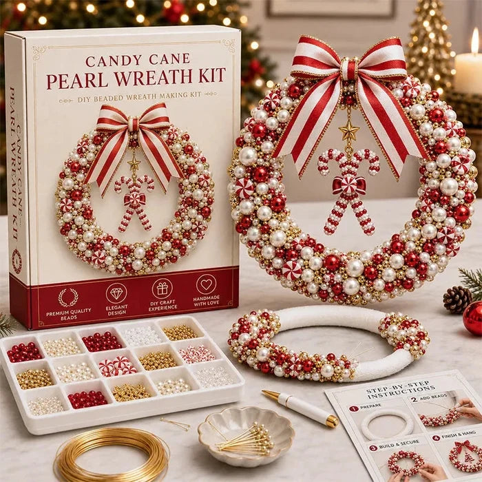 🎄DIY Christmas Pearl Beaded Wreath Kit