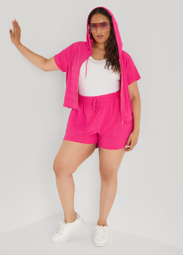 Drawstring Jacquard Shorts